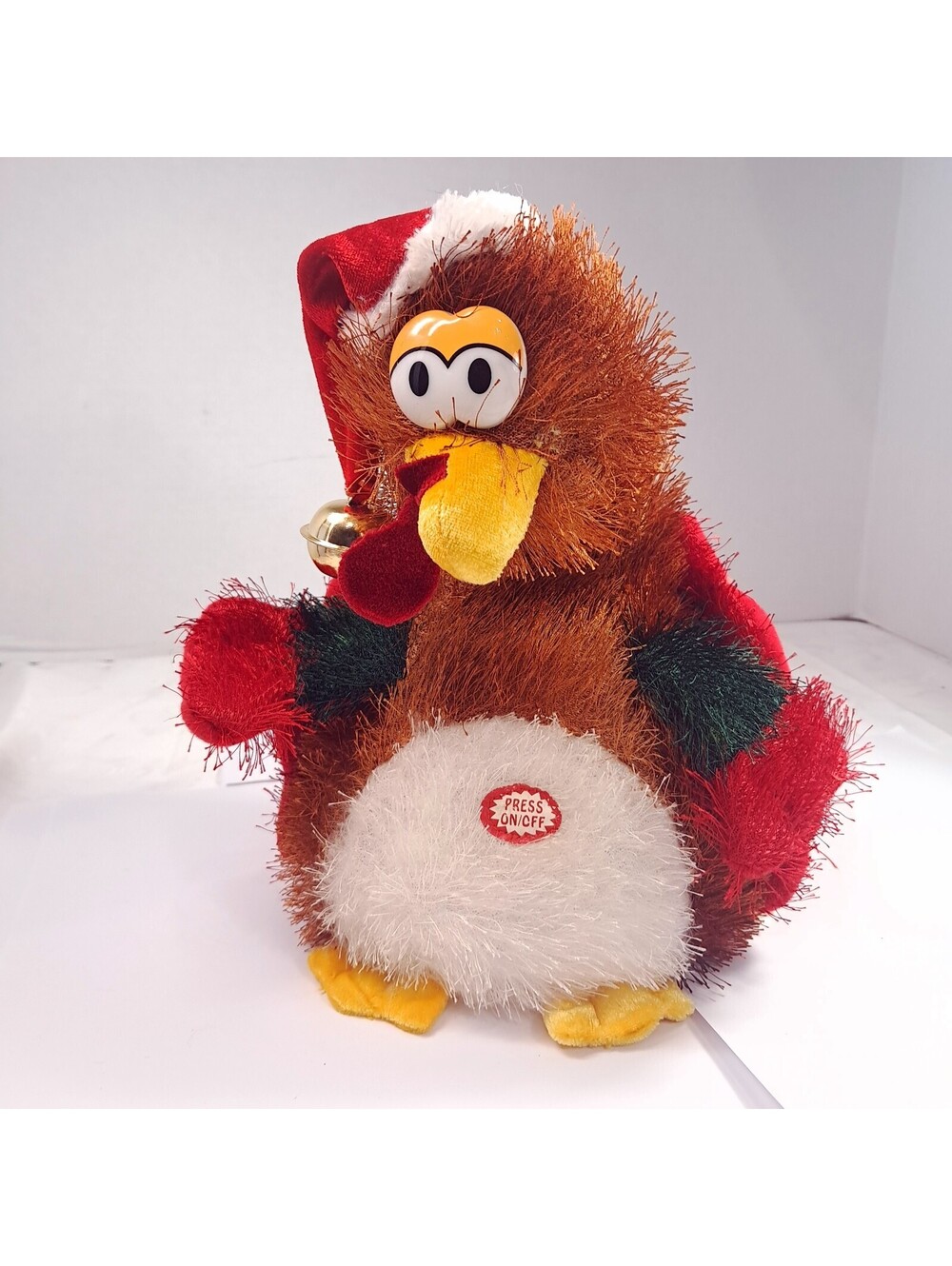 Dan Dee Christmas Turkey With Santa Hat 2006 Deck the Halls Singing song READ